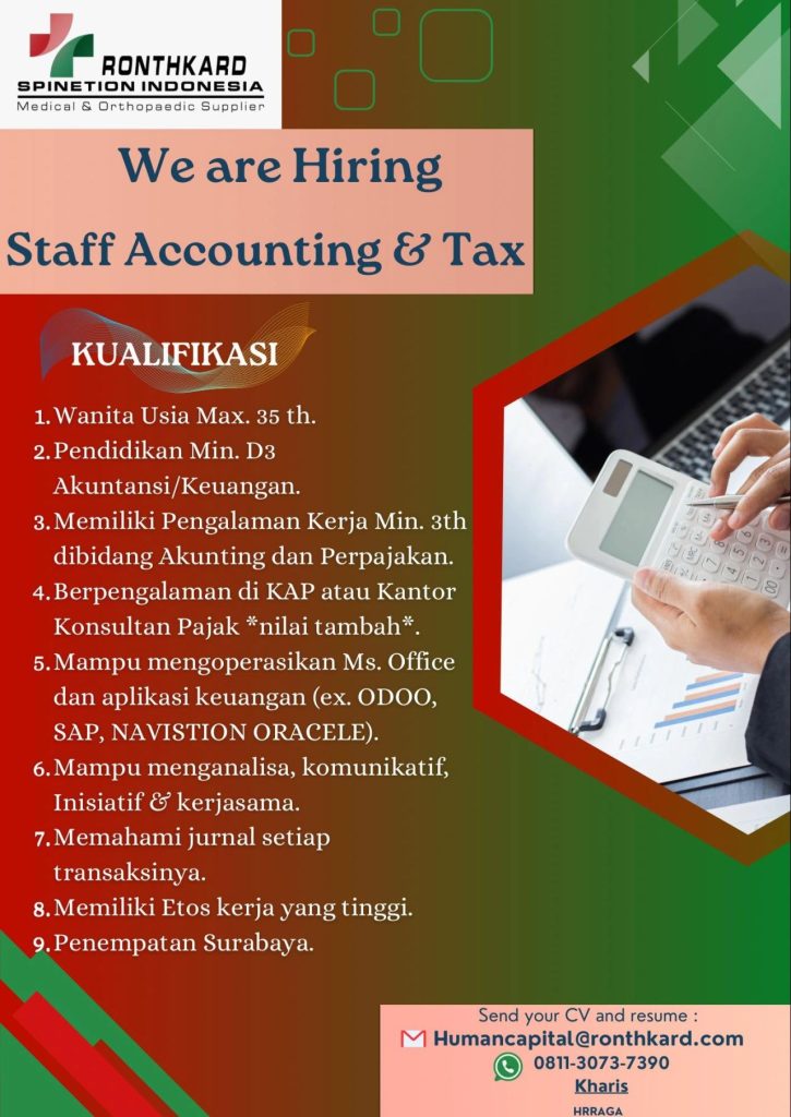 Lowongan Kerja PT Ronthkard Spinetion Indonesia Surabaya