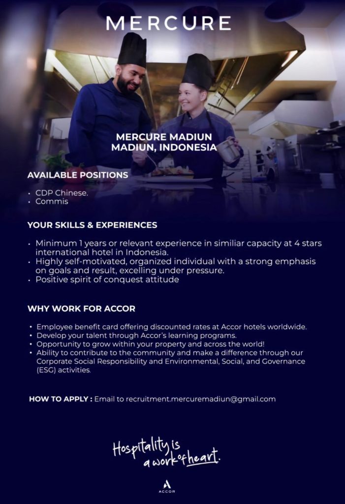 Lowongan Kerja Mercure Madiun Hotel